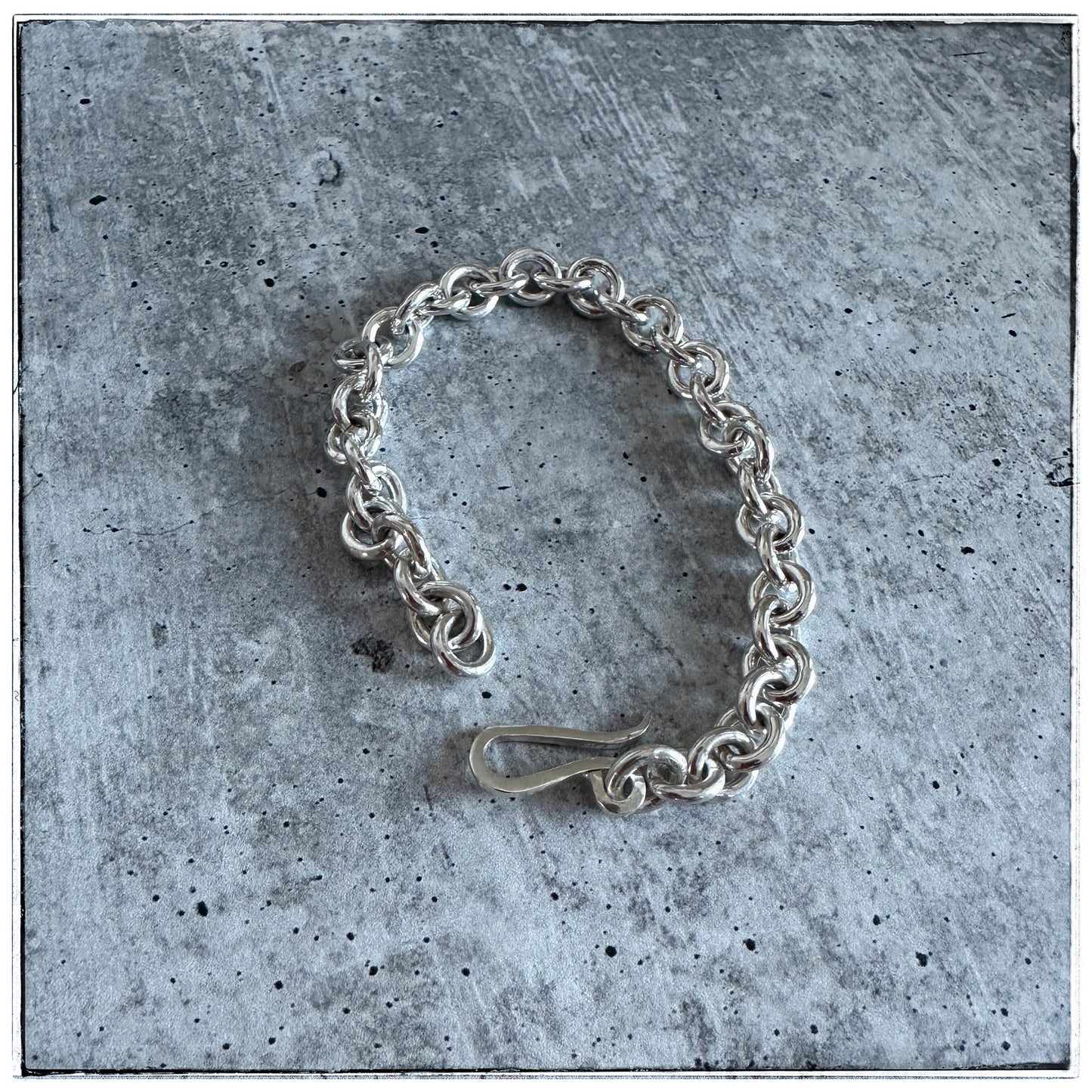 Heavy Sterling Silver Link Bracelet