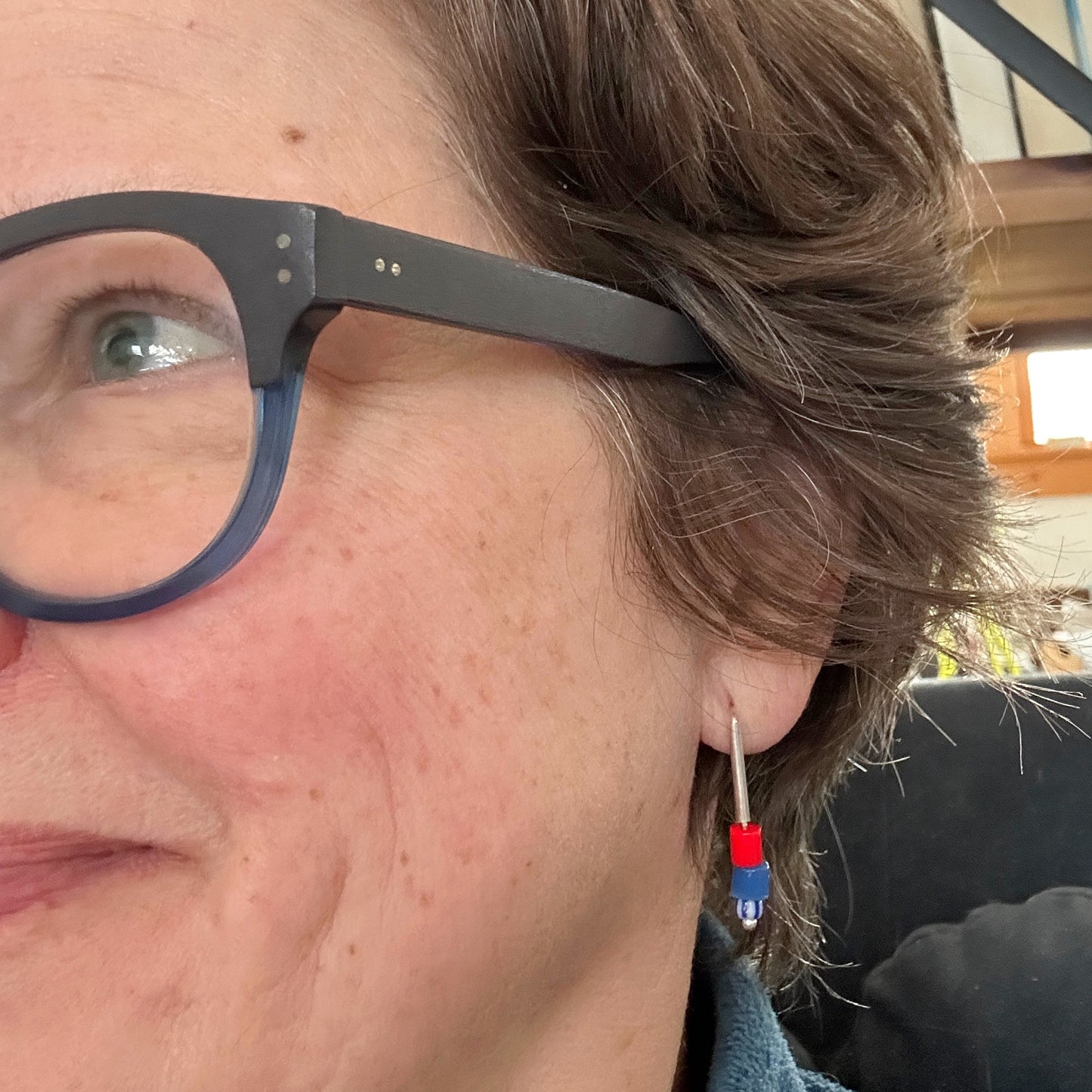 Tania Asymmetrical Glass Bead Earrings