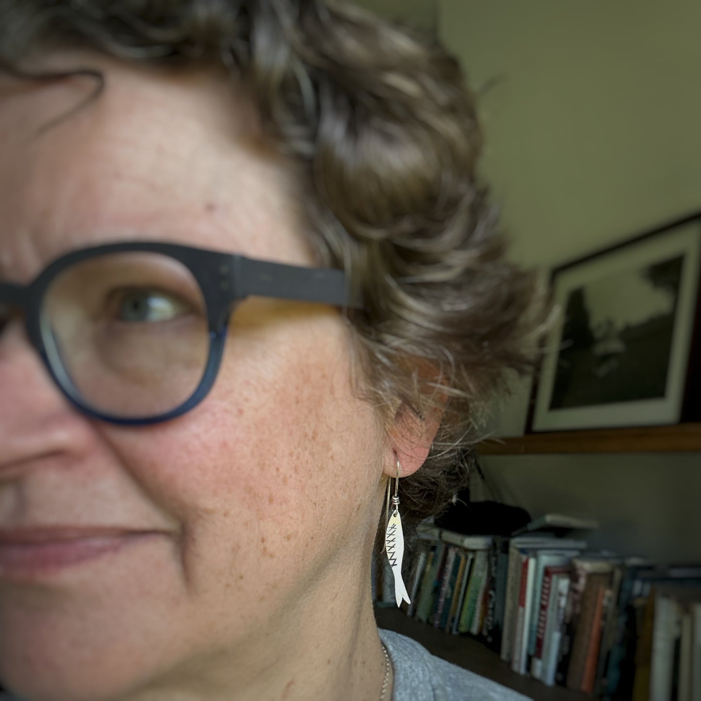 Fish Earrings Sterling Silver