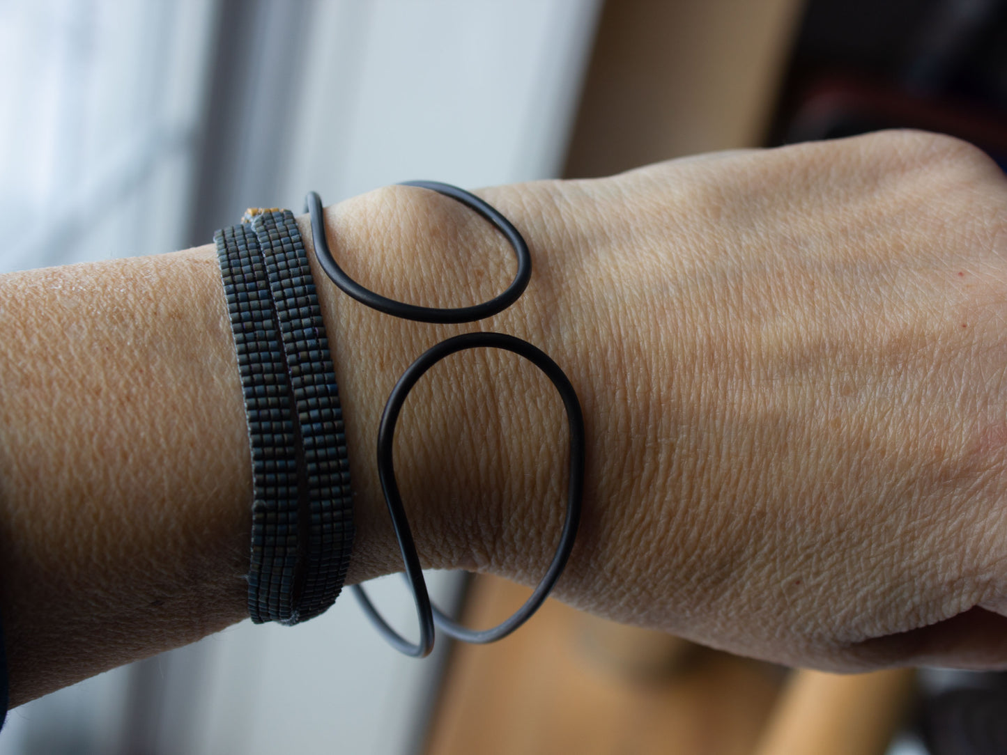 Black Steel Bangle