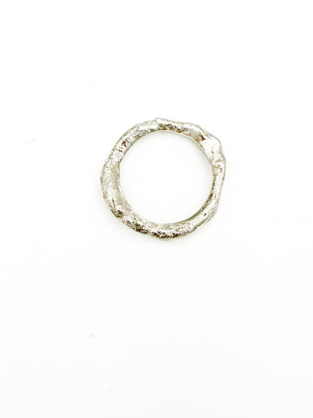 Molten Sterling Silver Band