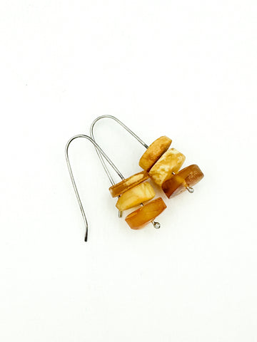 Baltic Amber and Sterling Silver Earrings