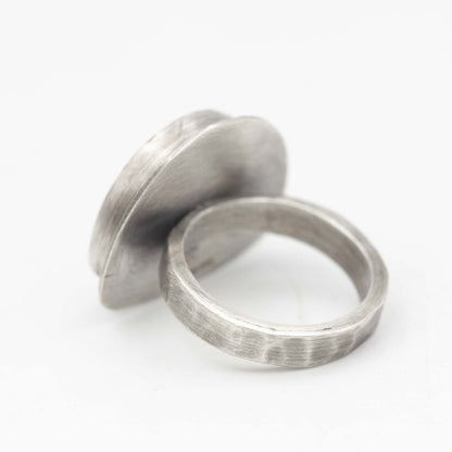 Ammonite Ring Sterling Silver Size 8