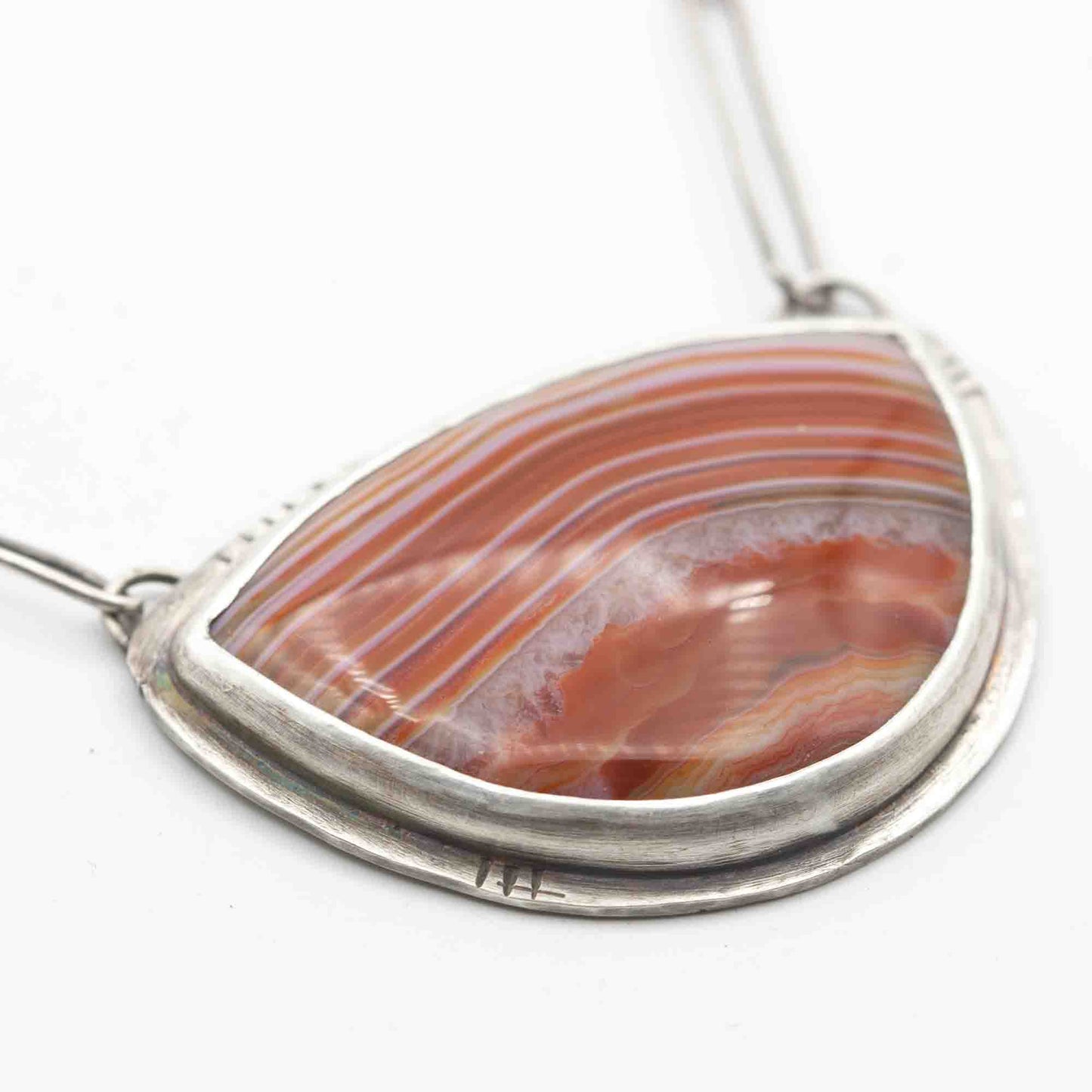 Layers Banded Carnelian Pendant