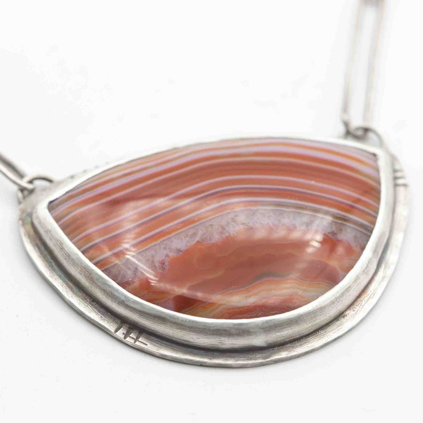 Layers Banded Carnelian Pendant