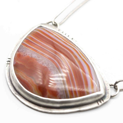 Layers Banded Carnelian Pendant