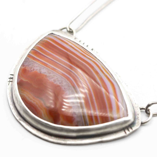 Layers Banded Carnelian Pendant