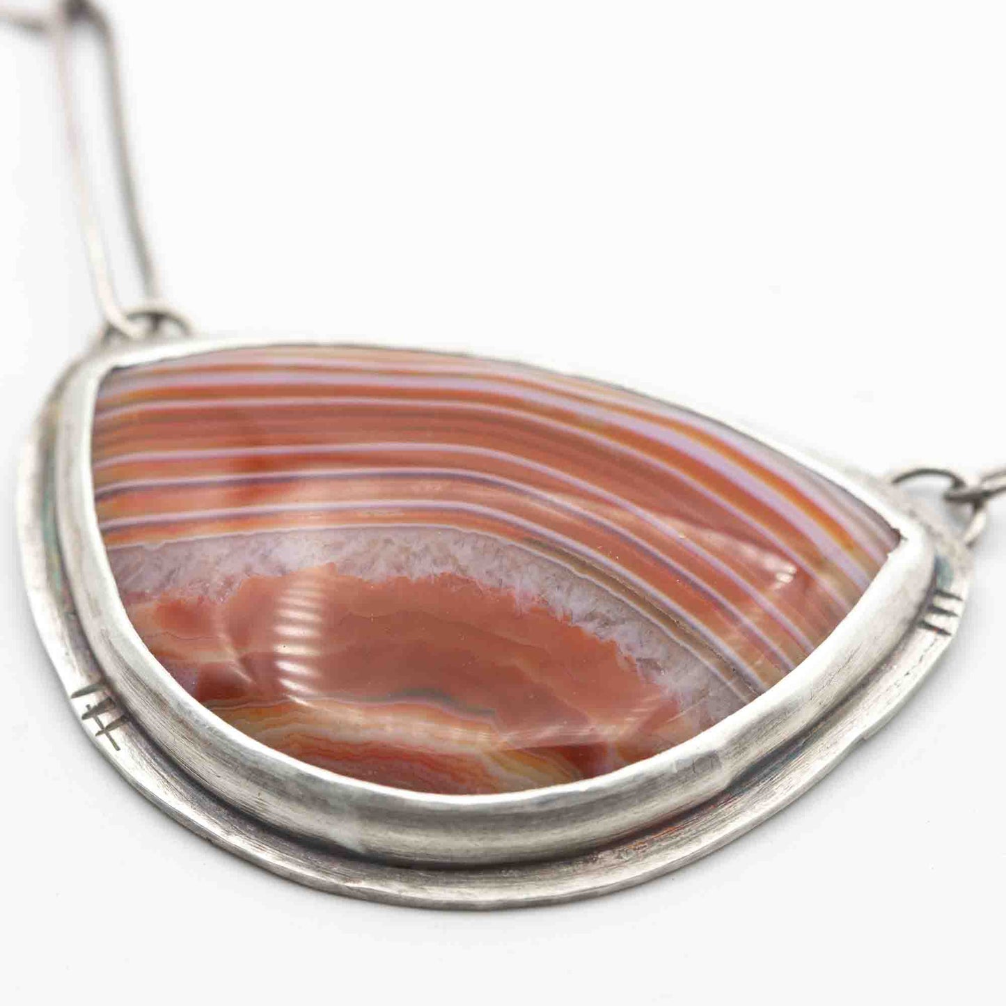 Layers Banded Carnelian Pendant
