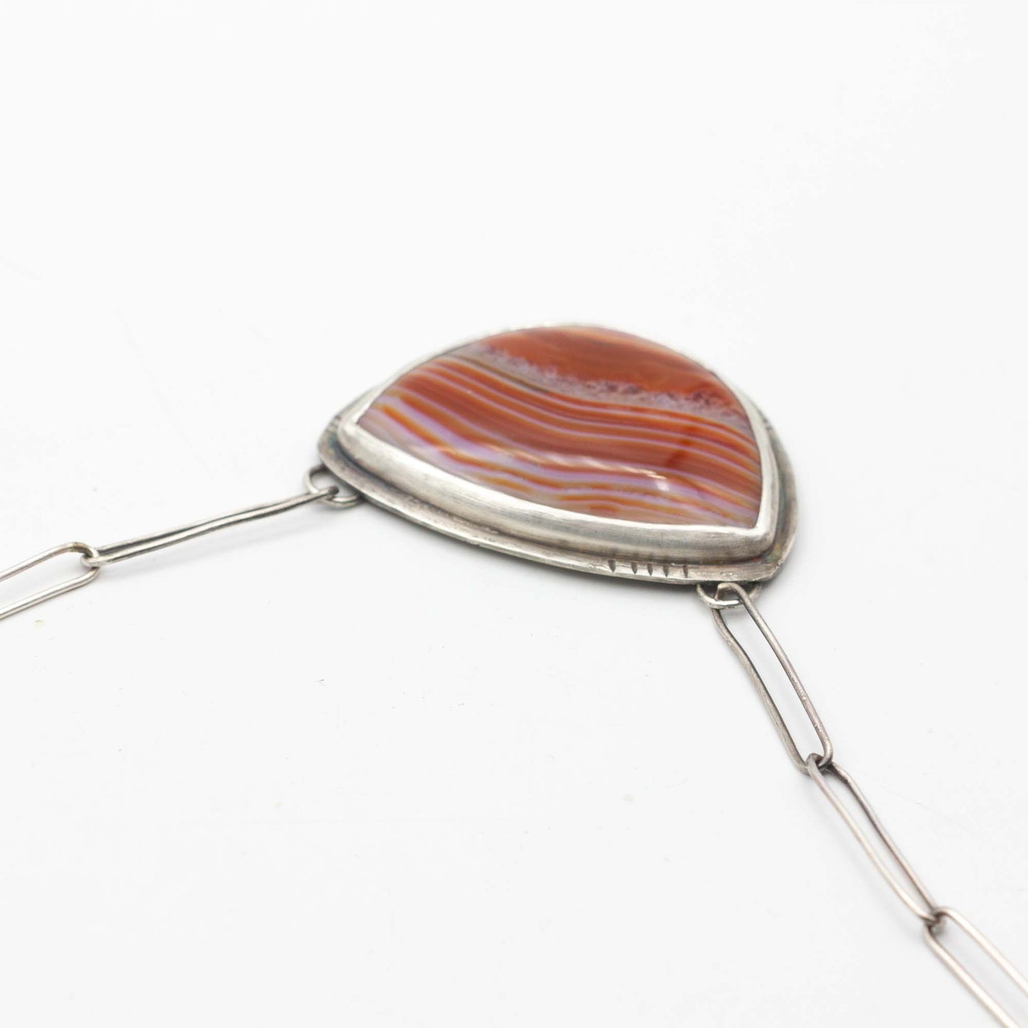 Layers Banded Carnelian Pendant