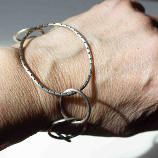 Organic Link Bracelet Sterling Silver