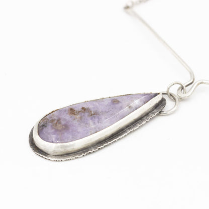 Burro Creek Agate & Sterling Silver Pendant