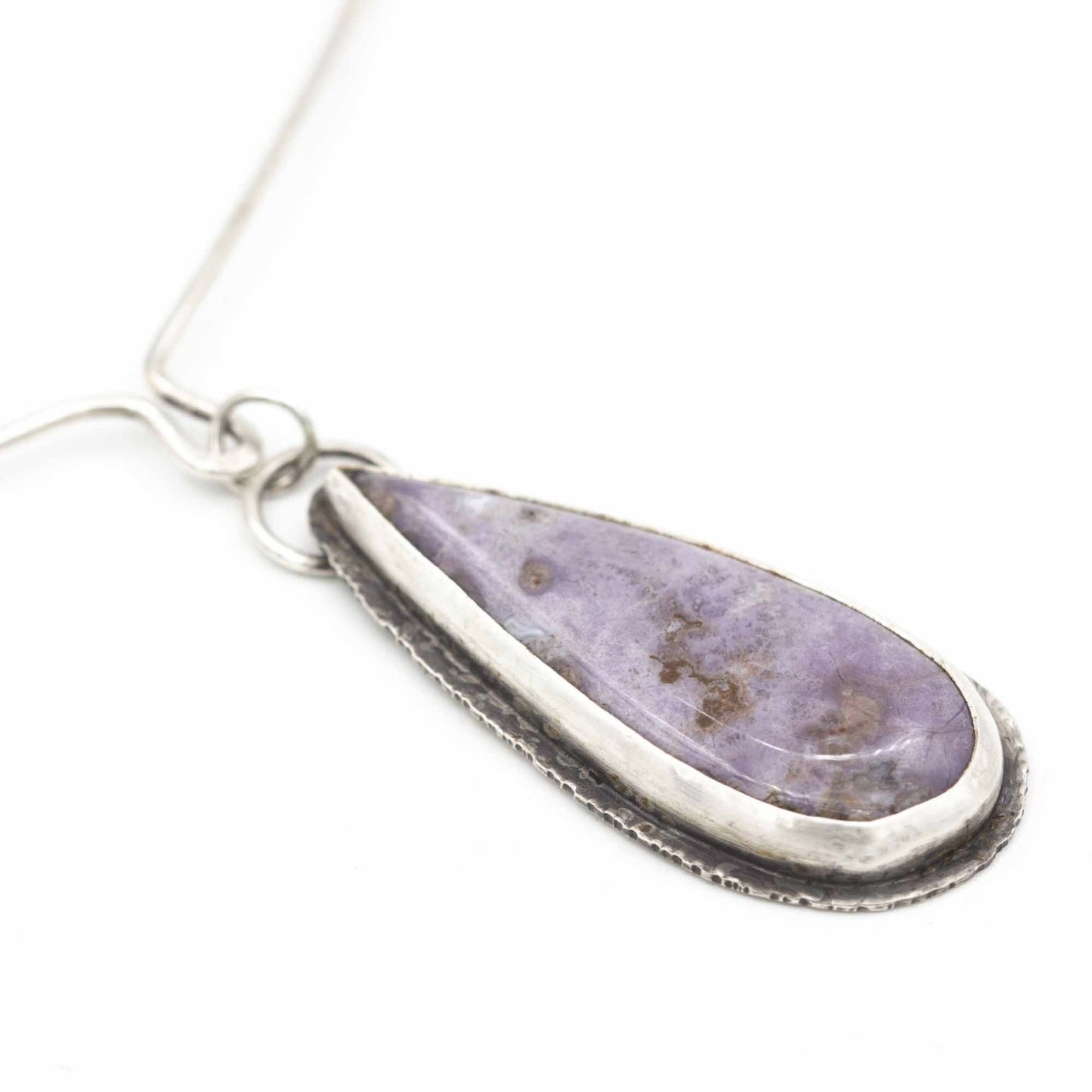 Burro Creek Agate & Sterling Silver Pendant