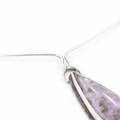 Burro Creek Agate & Sterling Silver Pendant