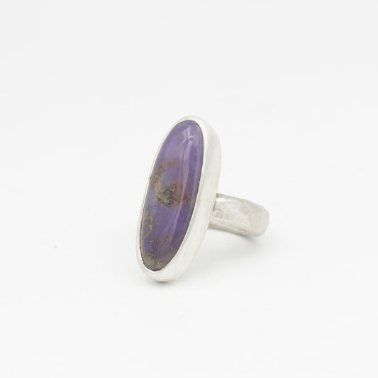 Burro Creek Agate Ring, Sterling Silver, Size 7.75