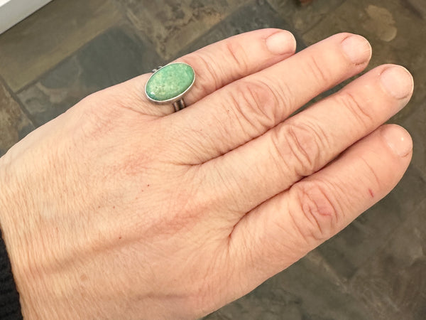 Turquoise and Sterling Silver Ring Size 5.75
