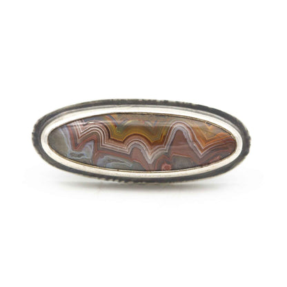 Crazy Lace Agate Ring Size 5