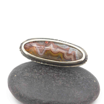 Crazy Lace Agate Ring Size 5