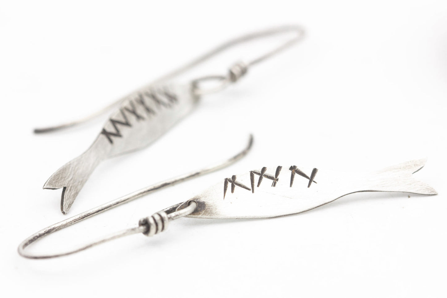 Fish Earrings Sterling Silver