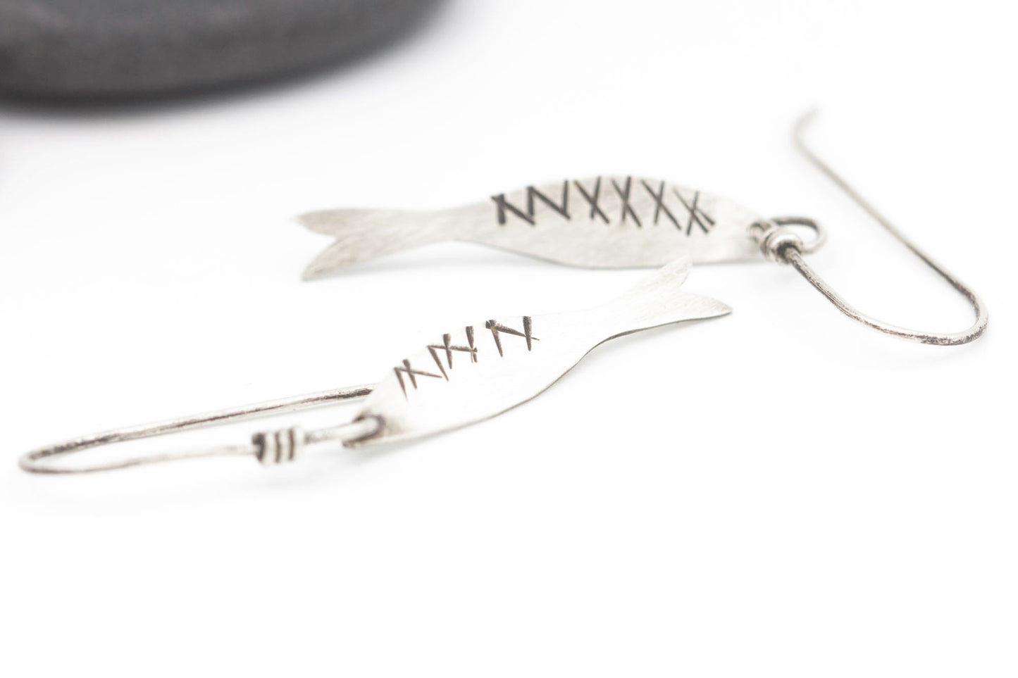 Fish Earrings Sterling Silver