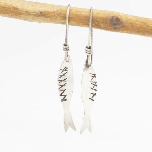 Fish Earrings Sterling Silver