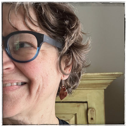 Peanut Obsidian Drop Earrings