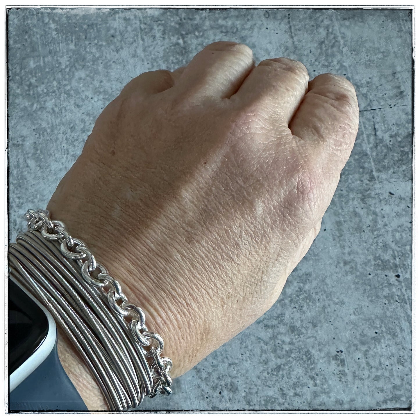 Heavy Sterling Silver Link Bracelet