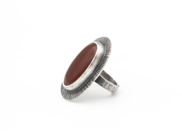 Carnelian and Sterling Ring Size 8.25
