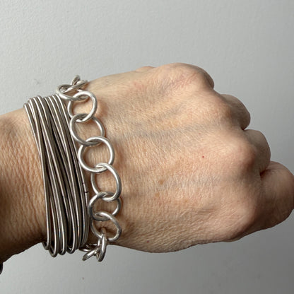 Lorraine Sterling Silver Round Link Bracelet