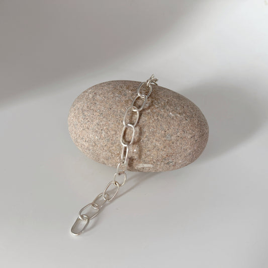 Jacqueline Oval Link Bracelet Sterling Silver