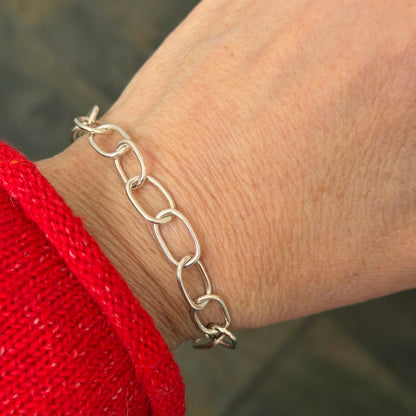 Jacqueline Oval Link Bracelet Sterling Silver