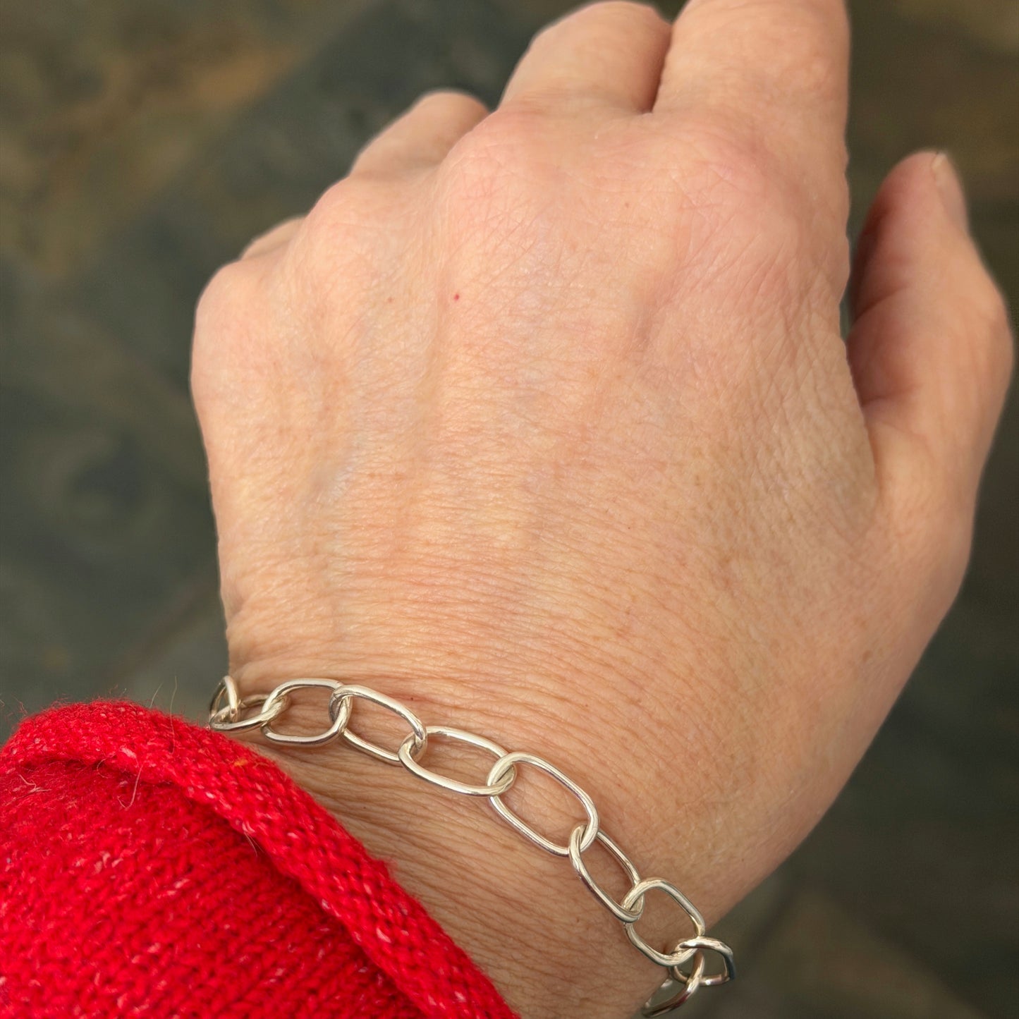 Jacqueline Oval Link Bracelet Sterling Silver