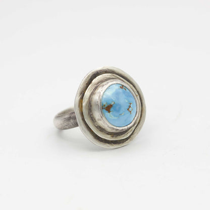 Lavender Turquoise and Sterling Silver Ring Size 8