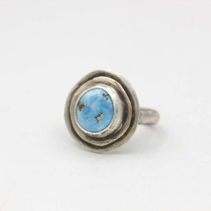 Lavender Turquoise and Sterling Silver Ring Size 8