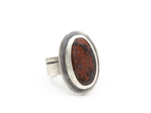 Moss Agate Ring Size 8.5