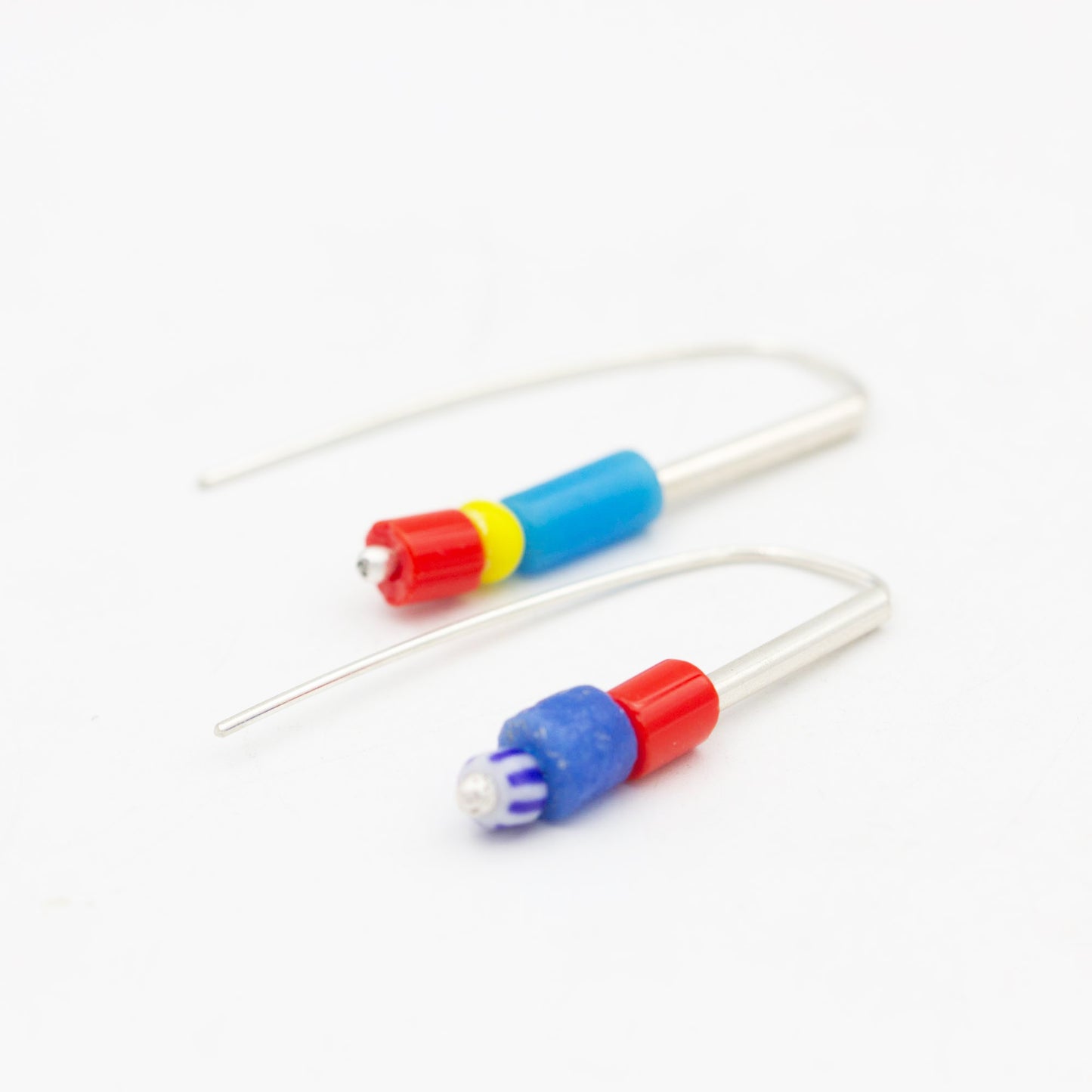 Tania Asymmetrical Glass Bead Earrings