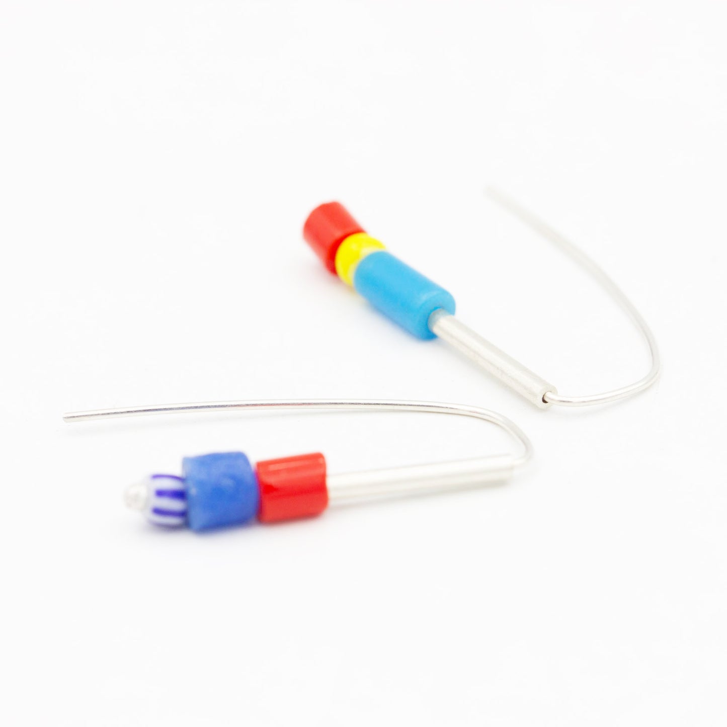 Tania Asymmetrical Glass Bead Earrings