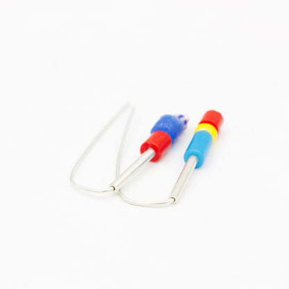 Tania Asymmetrical Glass Bead Earrings