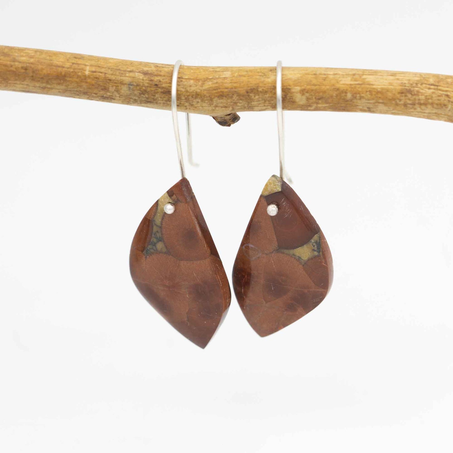 Peanut Obsidian Drop Earrings