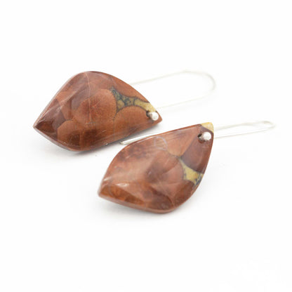 Peanut Obsidian Drop Earrings