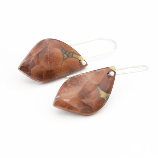 Peanut Obsidian Drop Earrings