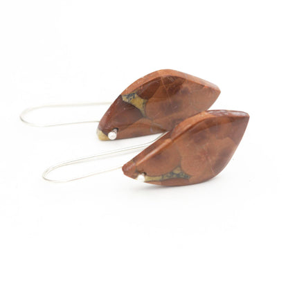 Peanut Obsidian Drop Earrings