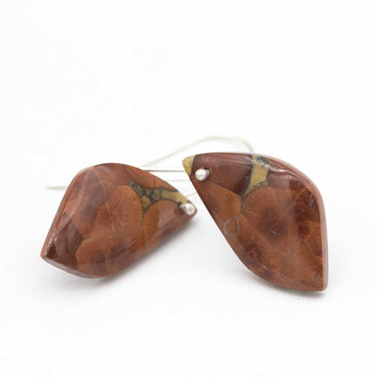 Peanut Obsidian Drop Earrings