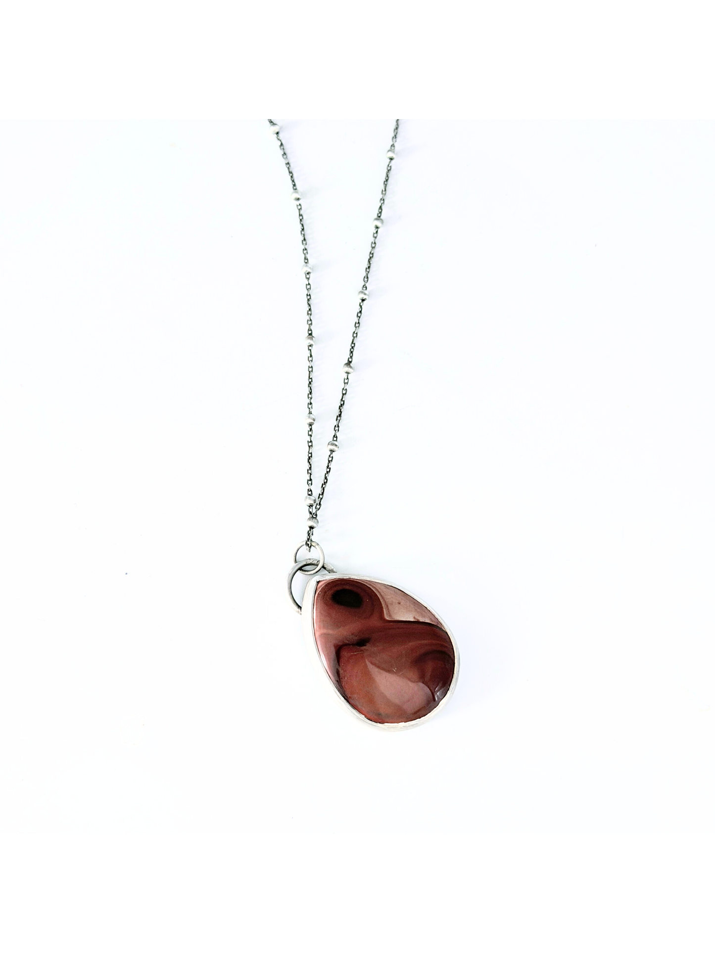 Caelis Polychrome jasper and sterling silver pendant