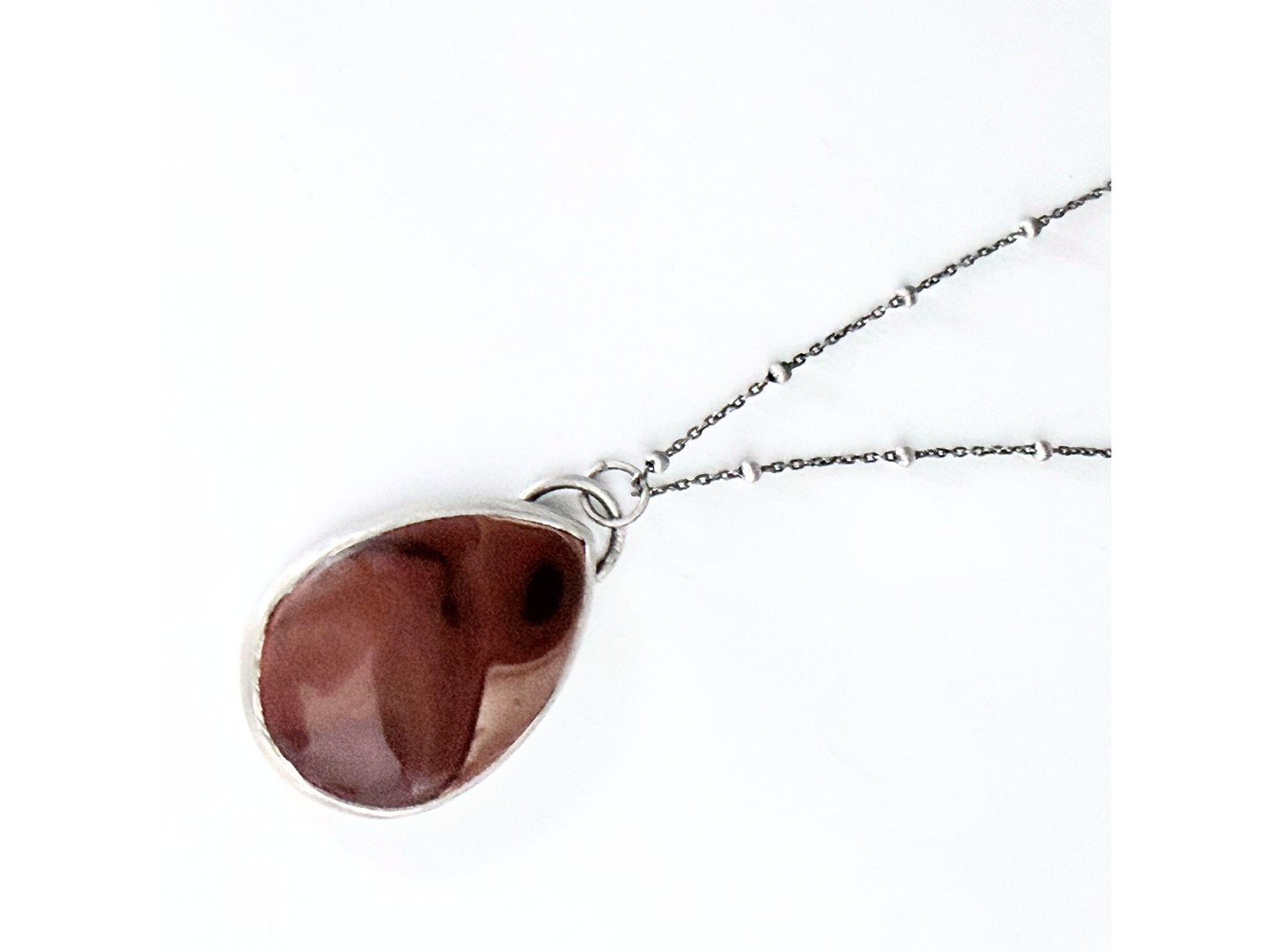 Caelis Polychrome jasper and sterling silver pendant