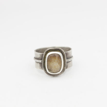 Glimpse of Spring, Pink Sapphire Ring, Fits Size 10