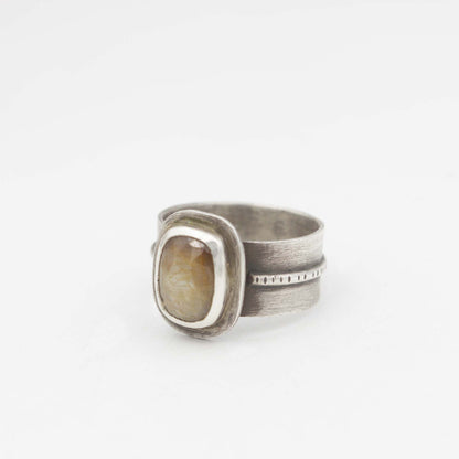 Glimpse of Spring, Pink Sapphire Ring, Fits Size 10