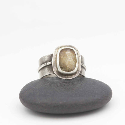 Glimpse of Spring, Pink Sapphire Ring, Fits Size 10