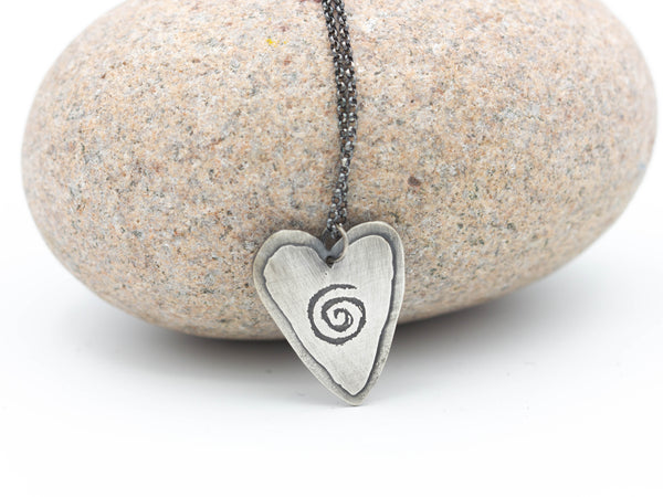Sterling Heart Pendant Necklace