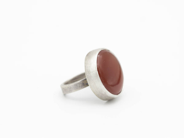 CUSTOM ORDER for DW - Carnelian Statement Ring Size 10