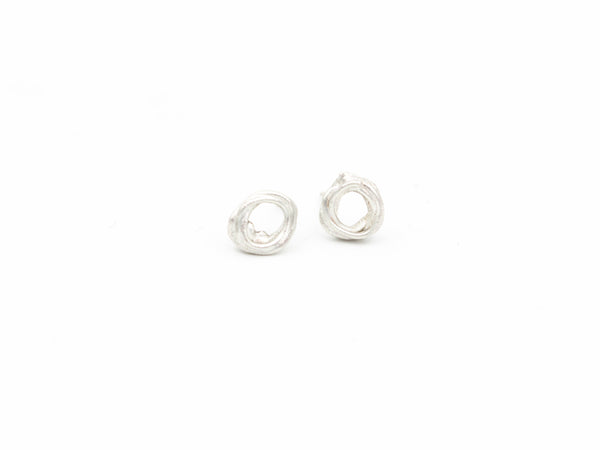 Fused Sterling Circle Studs
